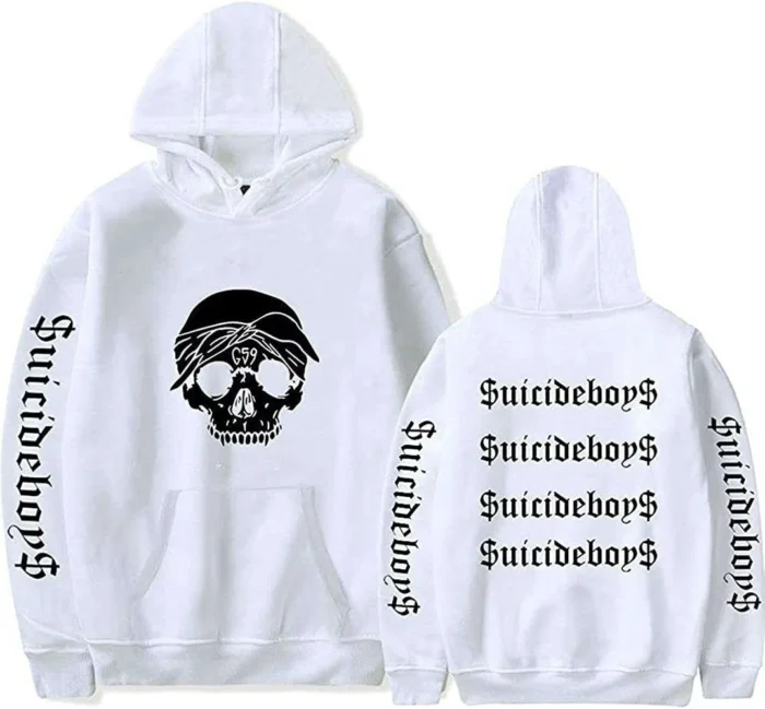 $uicideboy$ Unisex Long Sleeve White Hoodie