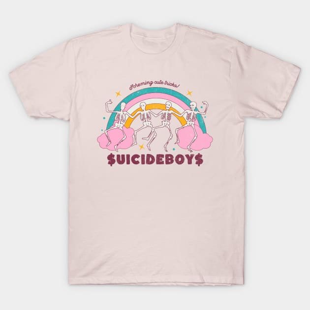 Suicideboys Skelton Vintage Rainbow T-Shirt Suicideboys Skelton Vintage Rainbow T-Shirt