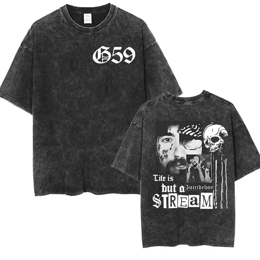 Scrim Suicideboys Shadowcore Mineral Wash T-Shirt Scrim Suicideboys Shadowcore Mineral Wash T-Shirt